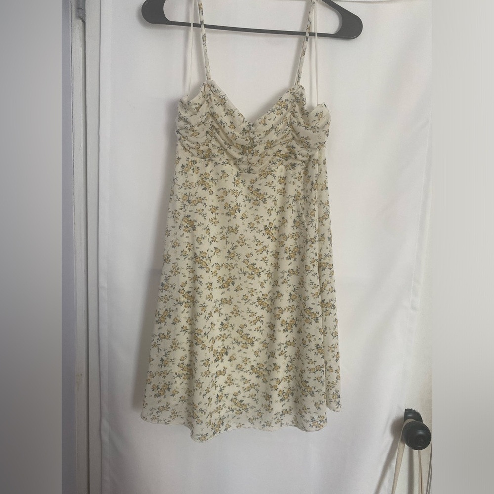 NWOT floral power mesh slip dress